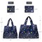 Wrapables Large & Small Foldable Tote Nylon Reusable Grocery Bags, Set of 2, Outer Space